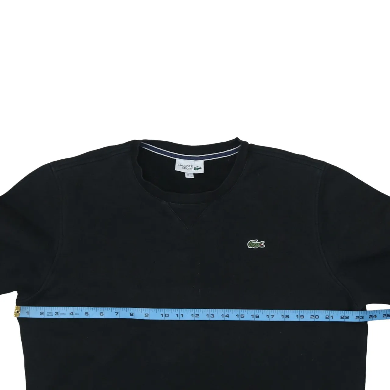 Lacoste 90's Lightweight Crew Neck Sweatshirt XLarge Black sold by Vintage Club product image thumbnail 5