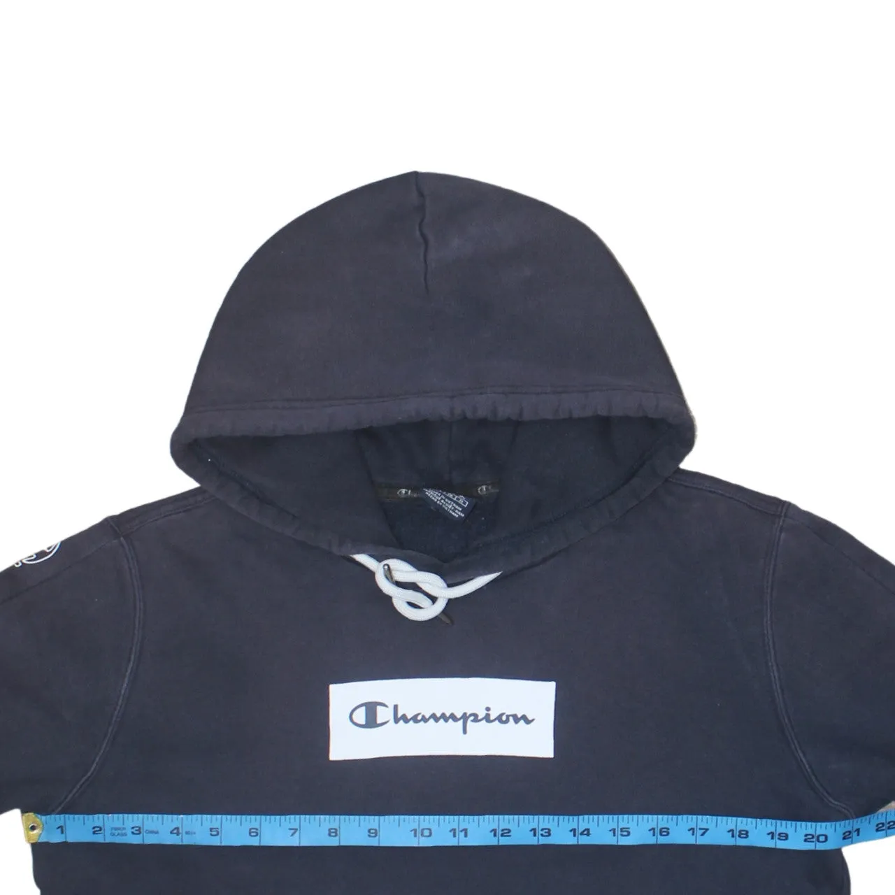 Champion 90's Spellout Pullover Hoodie Small Navy Blue sold by Vintage Club product image thumbnail 5