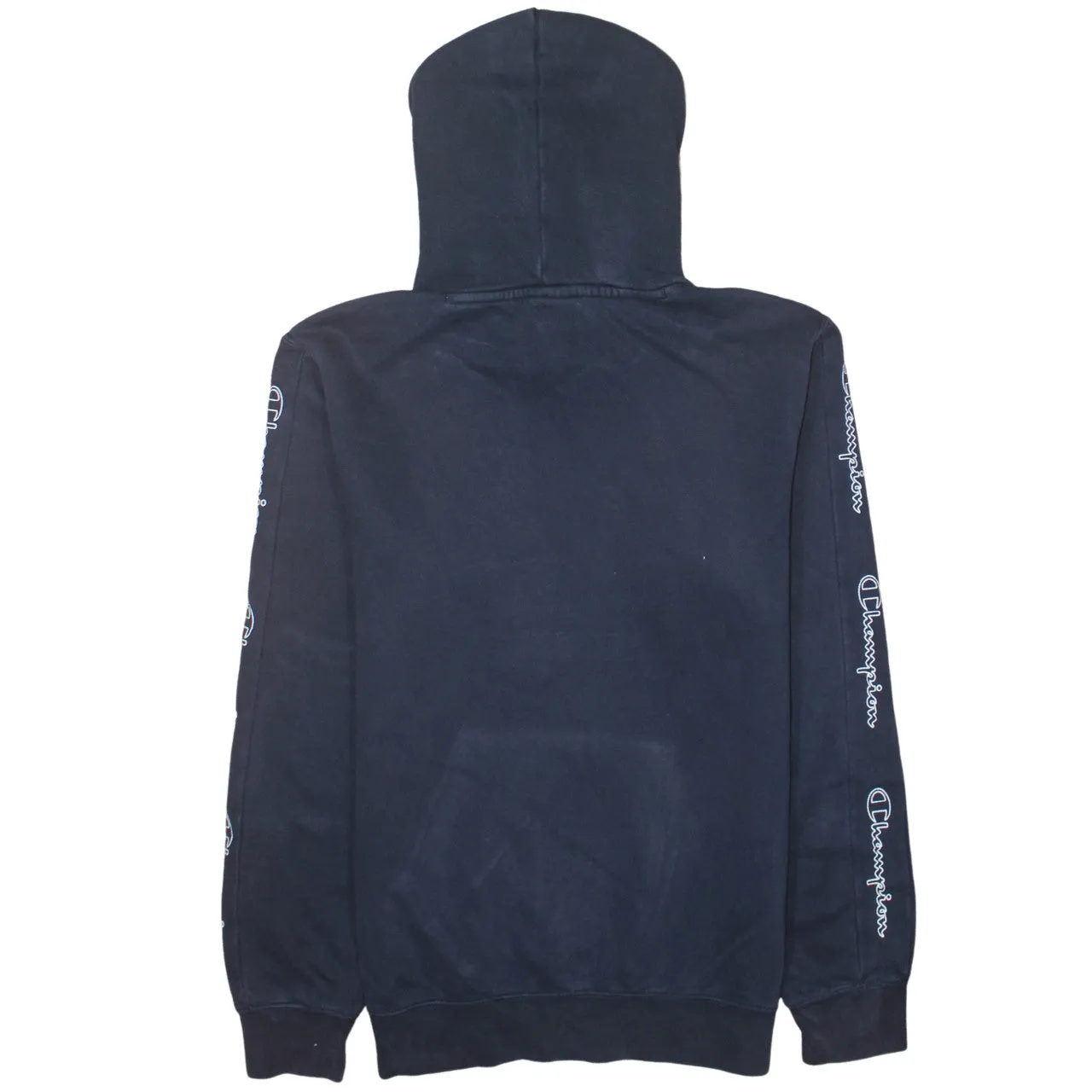 Champion 90's Spellout Pullover Hoodie Small Navy Blue sold by Vintage Club product image thumbnail 2