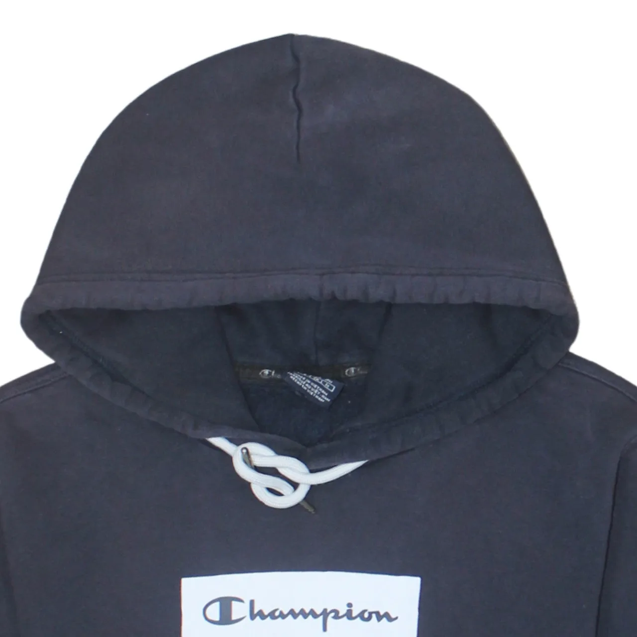 Champion 90's Spellout Pullover Hoodie Small Navy Blue sold by Vintage Club product image thumbnail 3