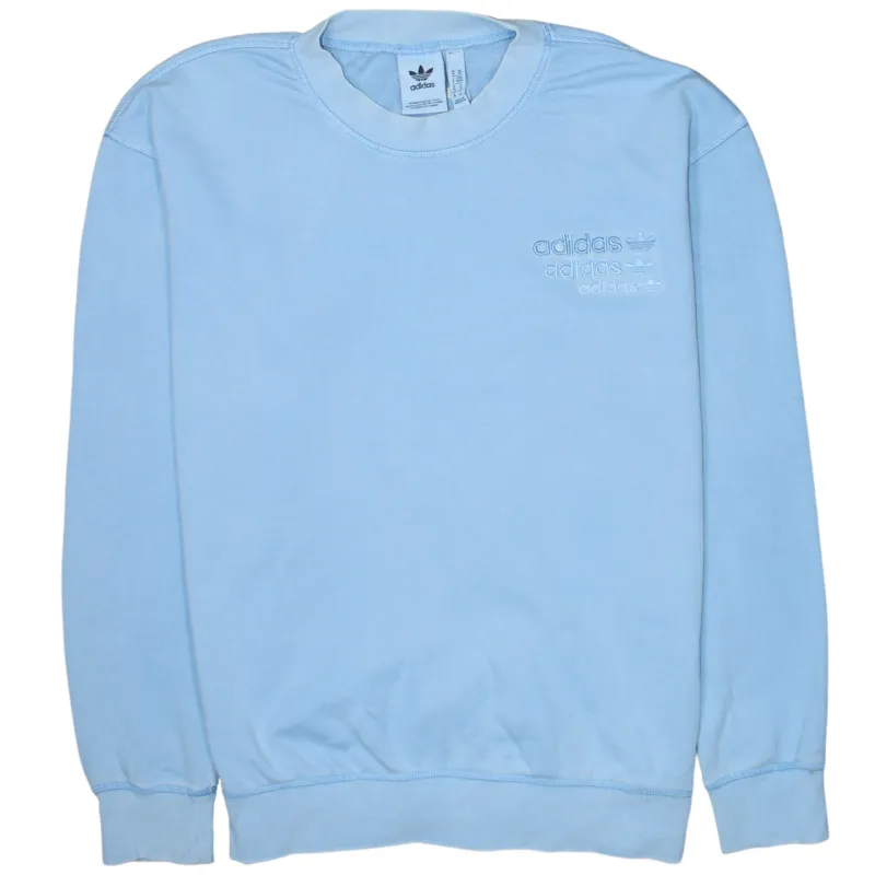 Adidas 90's Lightweight Crew Neck Sweatshirt Medium Blue sold by Vintage Club