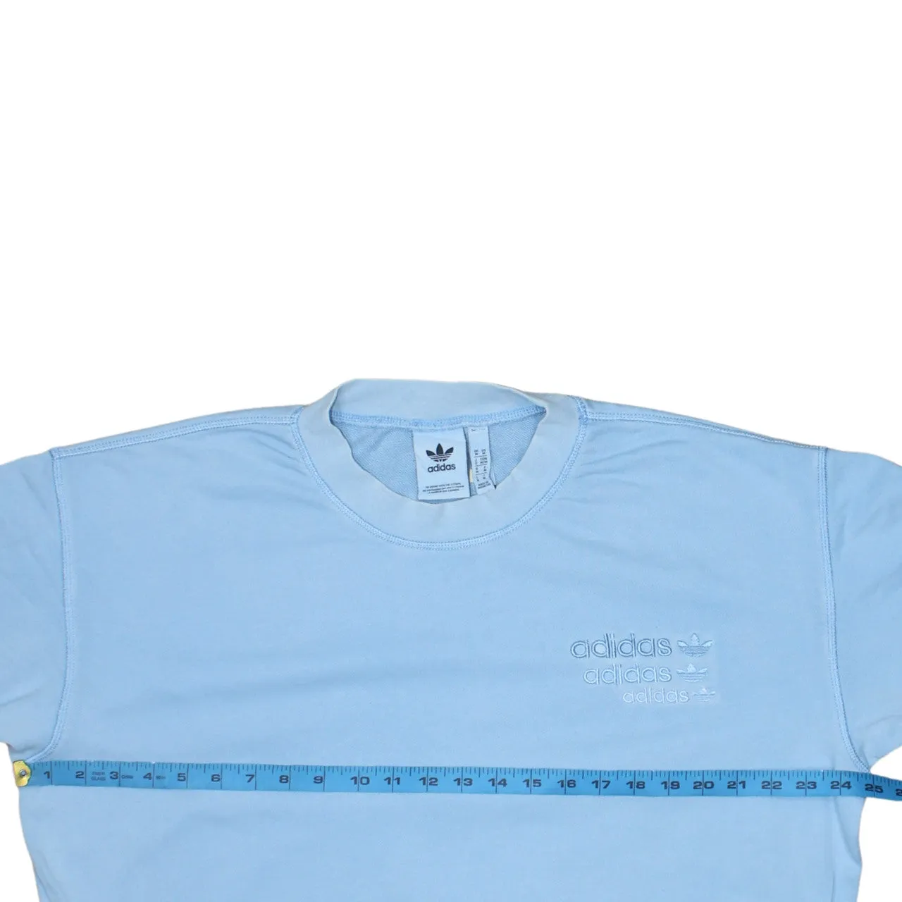 Adidas 90's Lightweight Crew Neck Sweatshirt Medium Blue sold by Vintage Club product image thumbnail 5