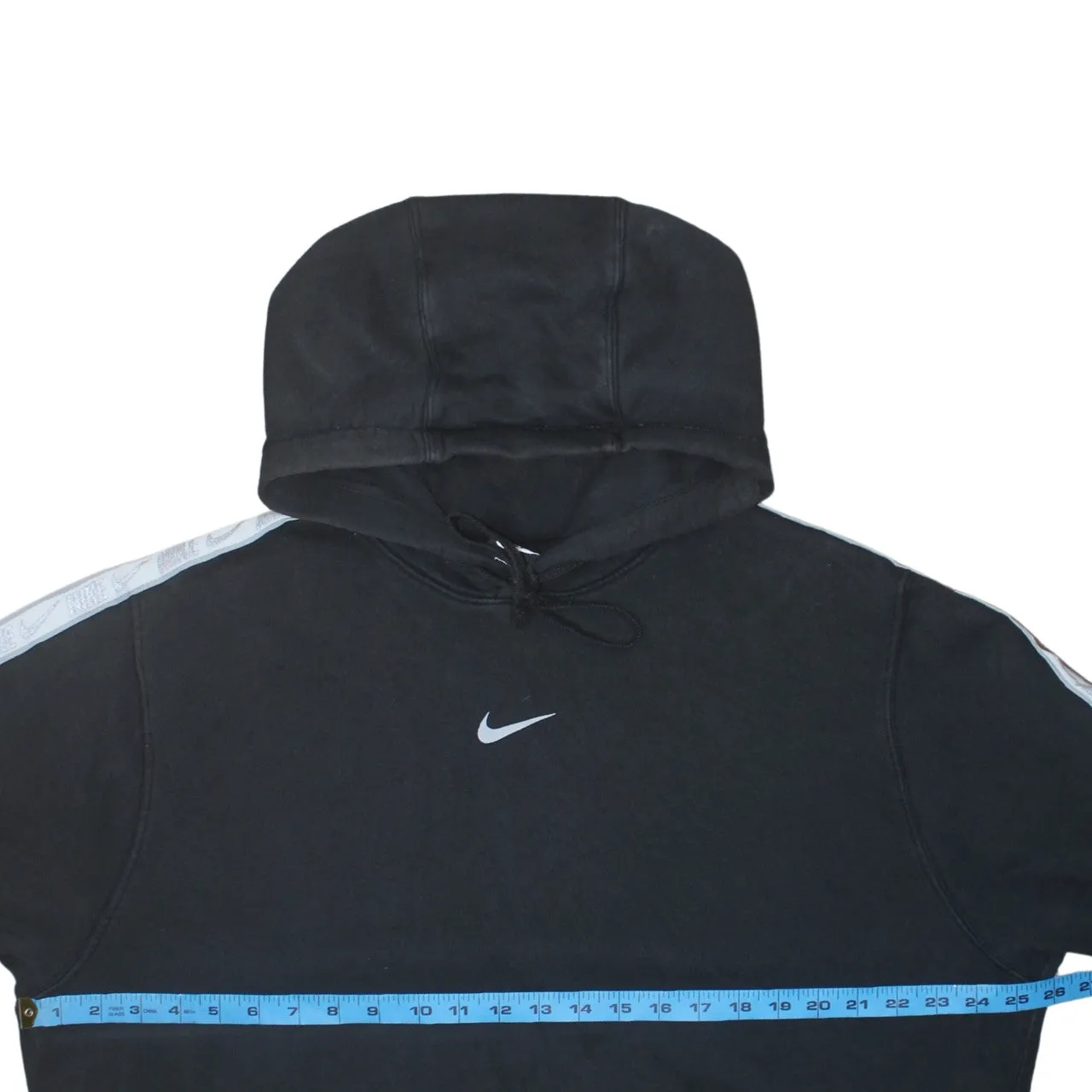 Nike 90's Center Middle Swoosh Pullover Hoodie Large Black sold by Vintage Club product image thumbnail 5