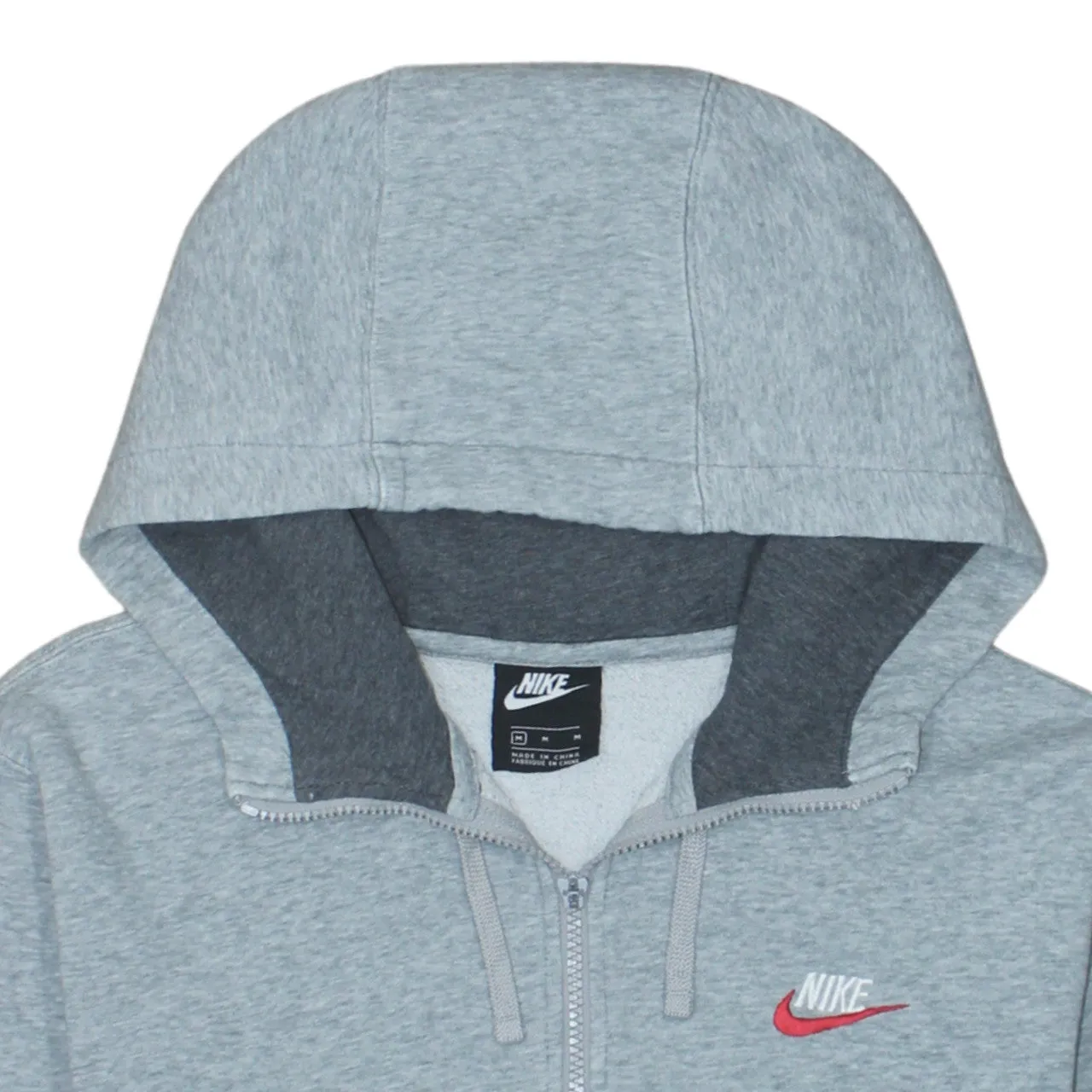 Nike 90's Swoosh Full Zip Up Hoodie Medium Grey sold by Vintage Club product image thumbnail 3