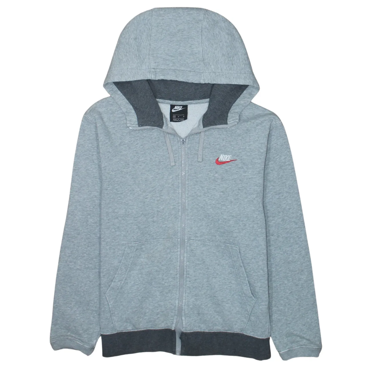 Nike 90's Swoosh Full Zip Up Hoodie Medium Grey sold by Vintage Club