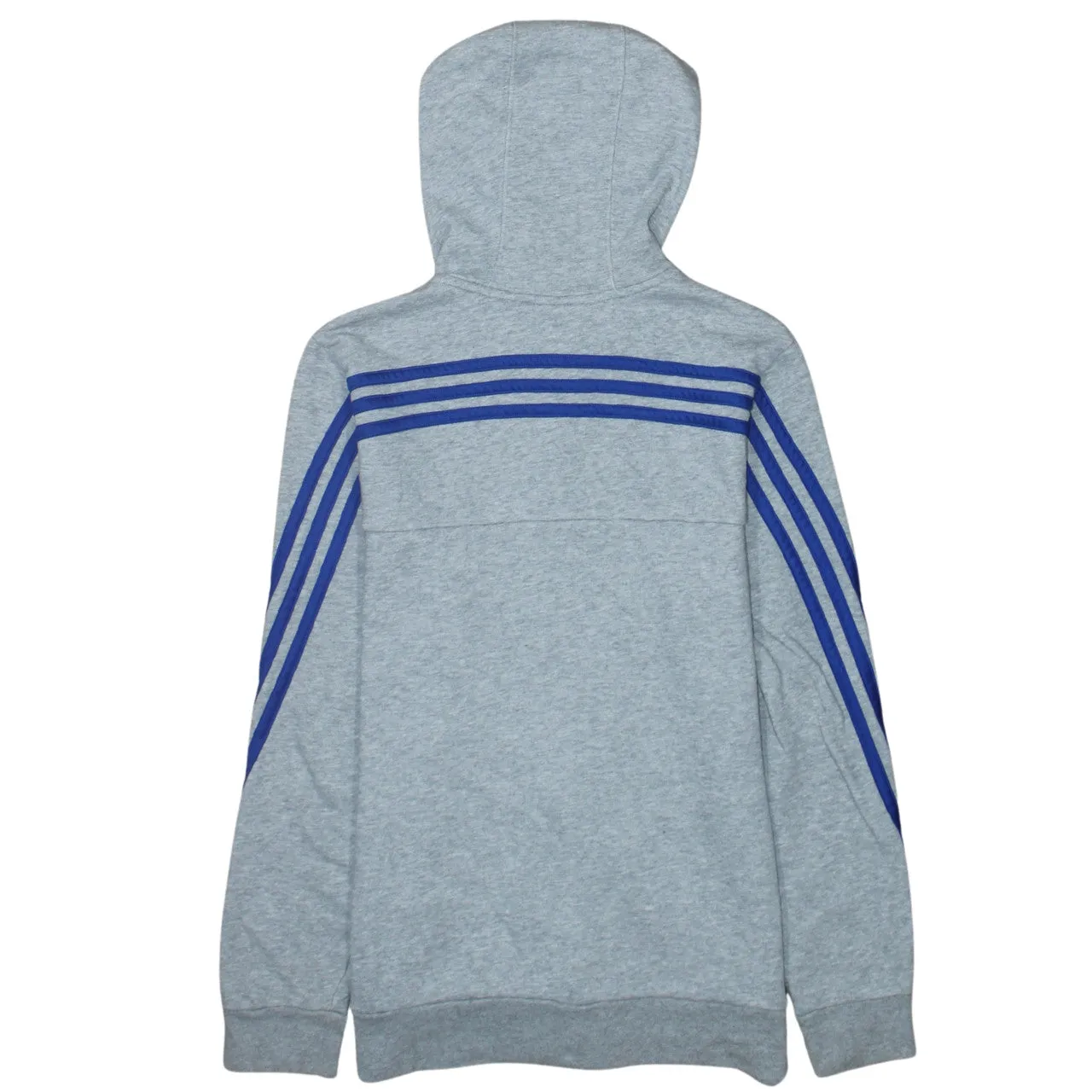 Adidas 90's Striped Sleeve Full Zip Up Hoodie Large Grey sold by Vintage Club product image thumbnail 2