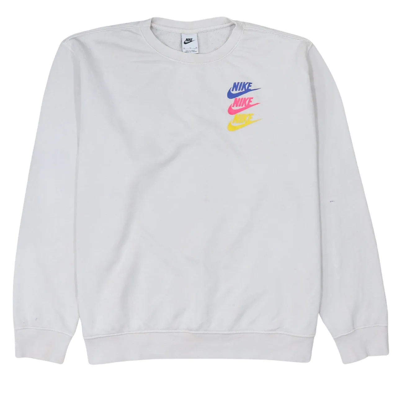 Nike 90's Swoosh Crew Neck Sweatshirt XLarge White sold by Vintage Club
