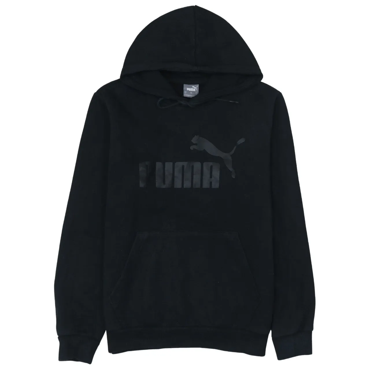 Puma 90's Spellout Pullover Hoodie Small Black sold by Vintage Club