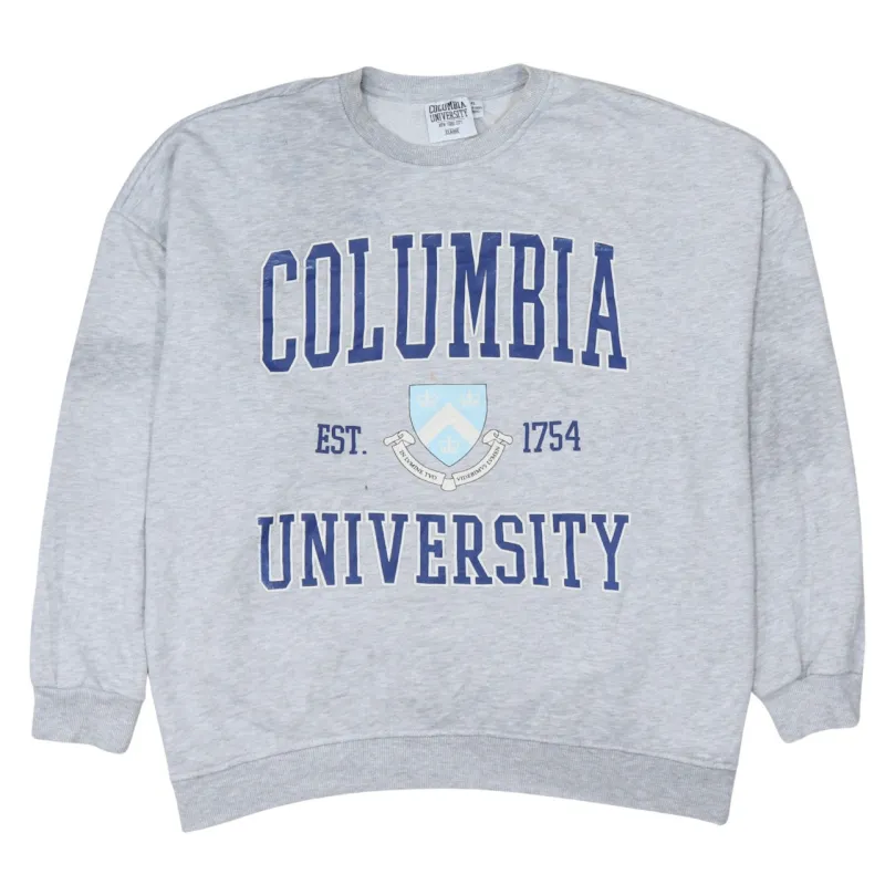 Columbia 90's Spellout Crew Neck Sweatshirt XLarge Grey made by Columbia