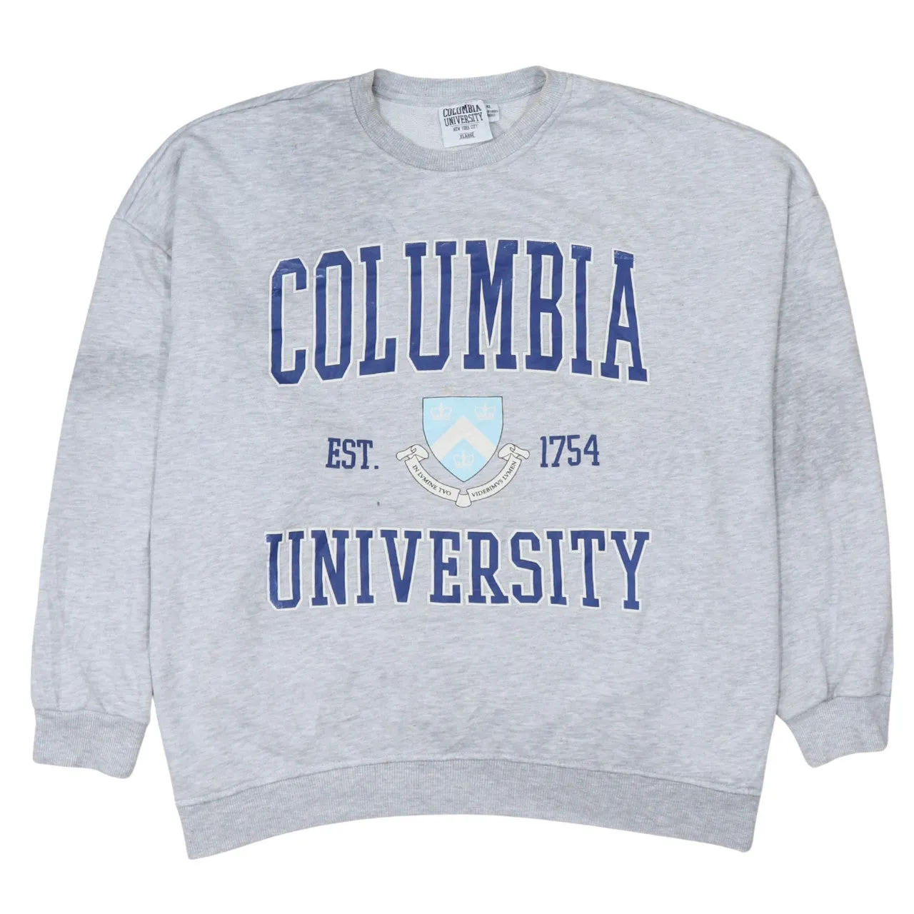Columbia 90's Spellout Crew Neck Sweatshirt XLarge Grey sold by Vintage Club