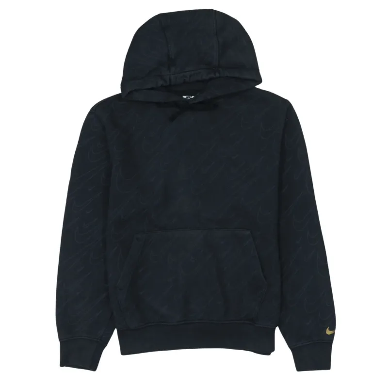 Nike 90's Swoosh Pullover Hoodie Small Black sold by Vintage Club