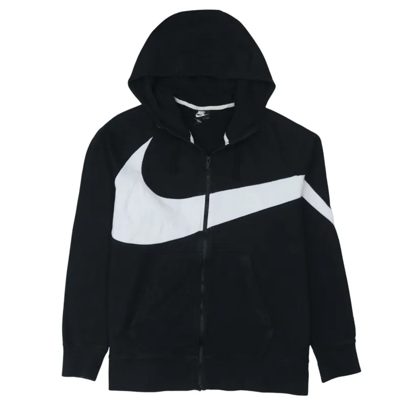 Nike 90's Plain Full Zip Up Hoodie Medium  Black sold by Vintage Club