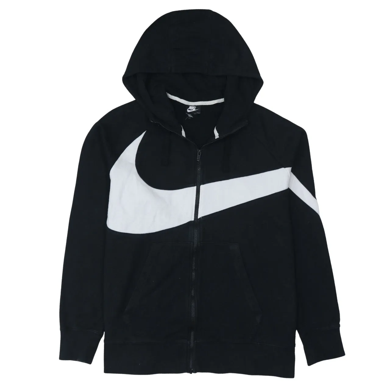 Nike 90's Plain Full Zip Up Hoodie Medium Black sold by Vintage Club