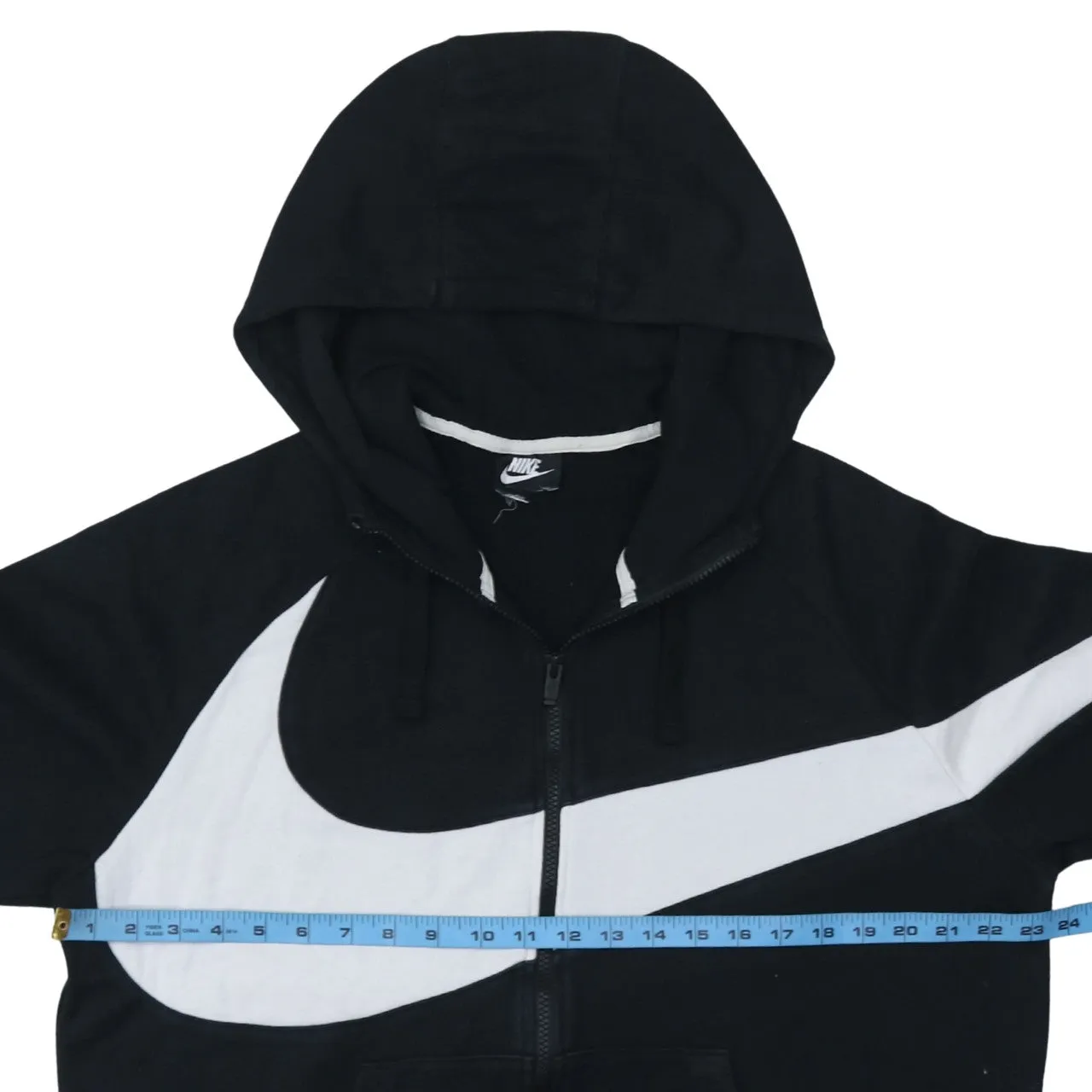 Nike 90's Plain Full Zip Up Hoodie Medium Black sold by Vintage Club product image thumbnail 5