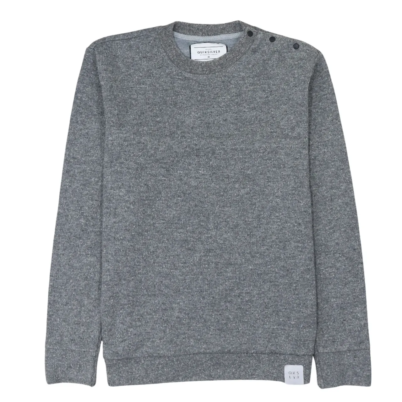 QuikSilver 90's Plain Crew Neck Sweatshirt Large Grey sold by Vintage Club