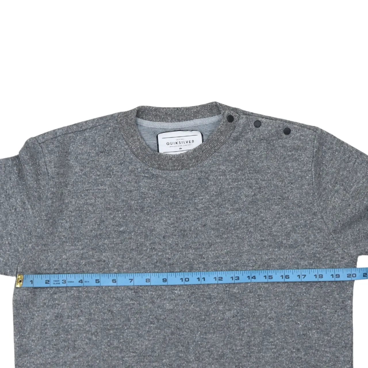 QuikSilver 90's Plain Crew Neck Sweatshirt Large Grey sold by Vintage Club product image thumbnail 5