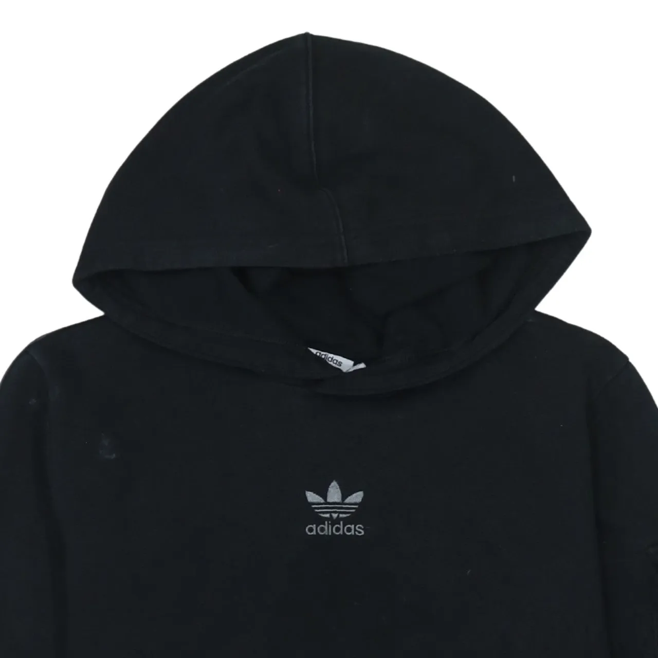 Adidas 90's Drawstring Pockets Pullover Hoodie Large Black sold by Vintage Club product image thumbnail 3