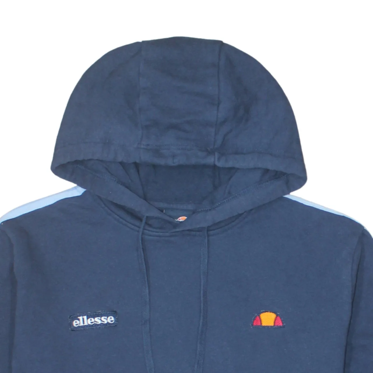Ellesse 90's Drawstring Pockets Pullover Hoodie Large Navy Blue sold by Vintage Club product image thumbnail 3