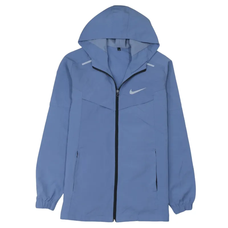 Nike 90's Swoosh Full Zip Up Windbreaker Medium Blue made by Nike