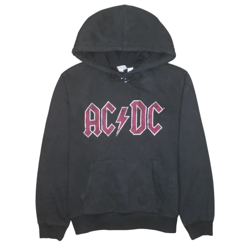 H&M 90's Drawstring Pockets Pullover Hoodie Small Black made by H&M
