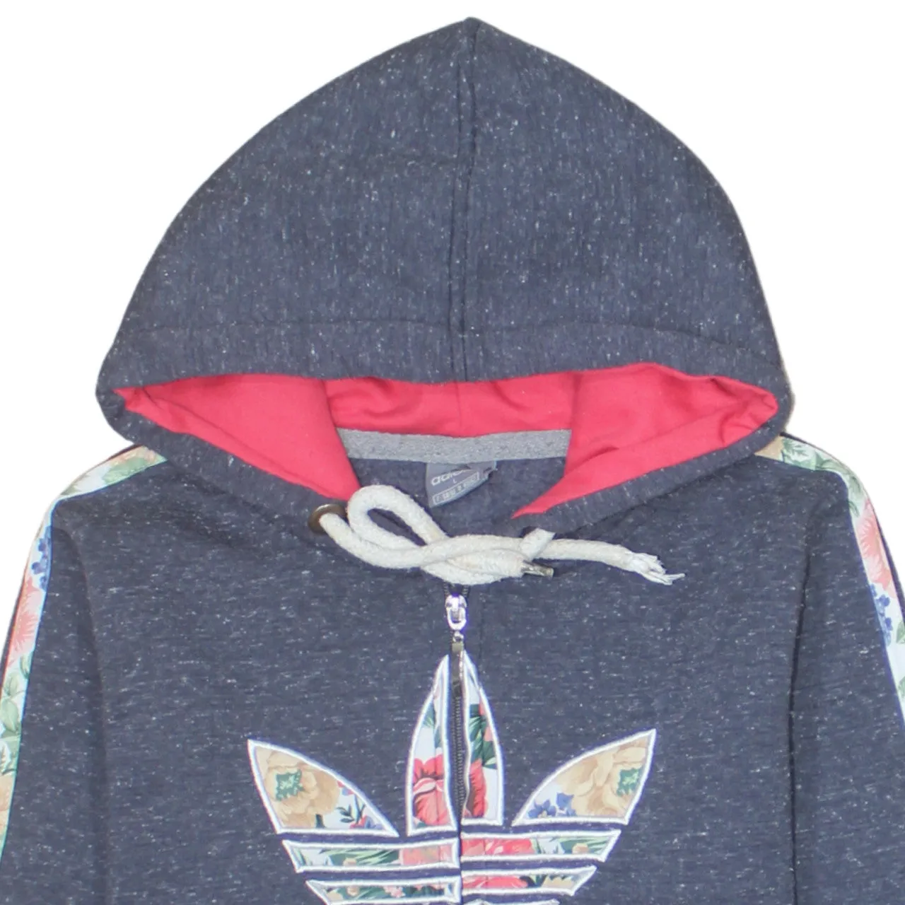 Adidas 90's Spellout Full Zip Up Hoodie Large Blue sold by Vintage Club product image thumbnail 3
