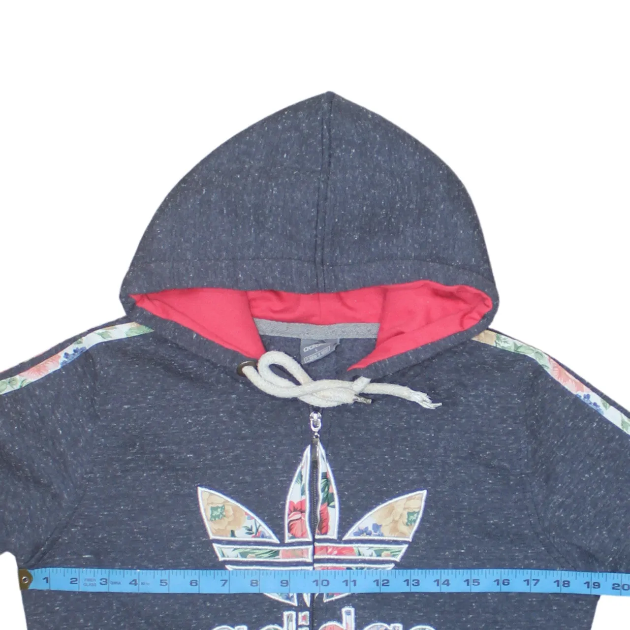 Adidas 90's Spellout Full Zip Up Hoodie Large Blue sold by Vintage Club product image thumbnail 5