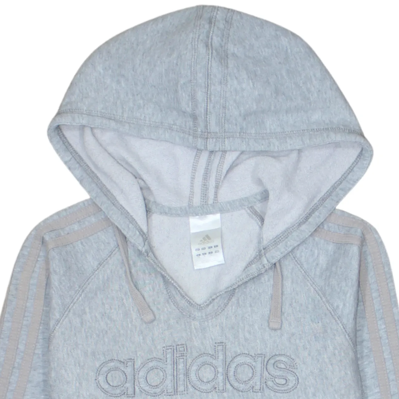Adidas 90's Spellout Pullover Hoodie XSmall Grey sold by Vintage Club product image thumbnail 3