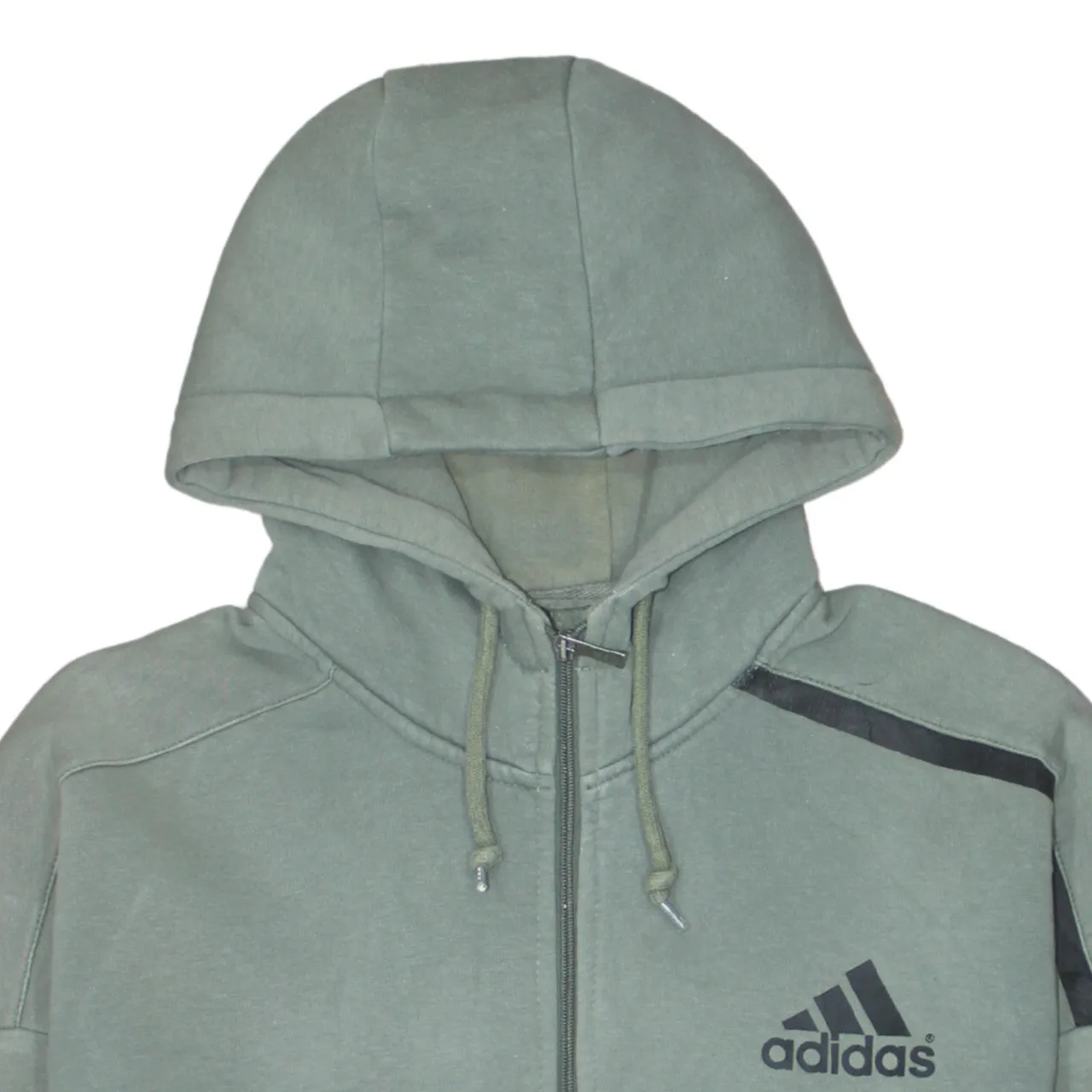 Adidas 90's Lightweight Full Zip Up Hoodie Medium Green sold by Vintage Club product image thumbnail 3