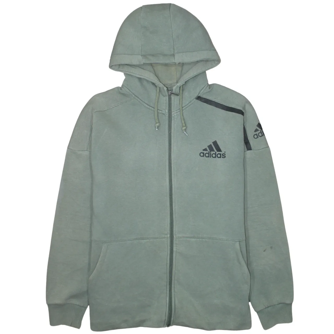 Adidas 90's Lightweight Full Zip Up Hoodie Medium Green sold by Vintage Club