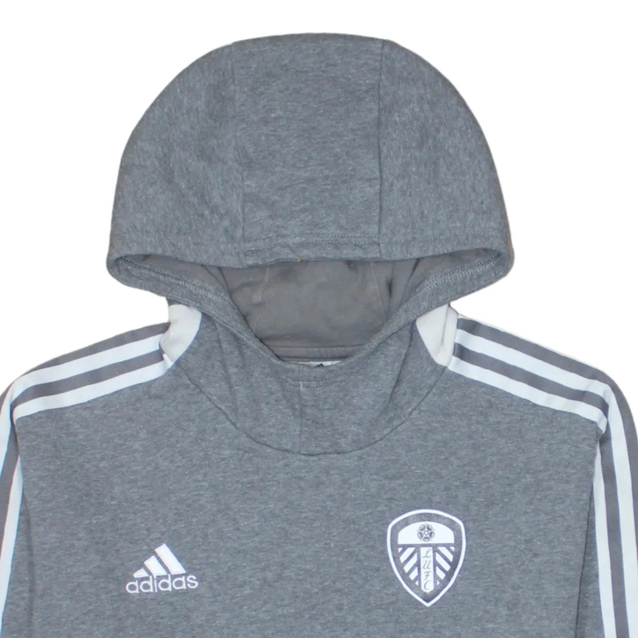 Adidas 90's Striped Sleeve Pullover Hoodie Large Grey sold by Vintage Club product image thumbnail 3