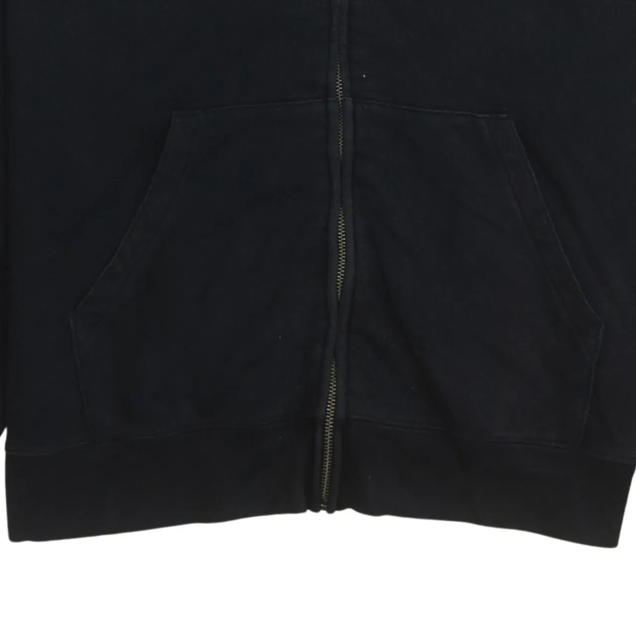 Russell 90's Drawstring Pockets Full Zip Up Hoodie Large Black sold by Vintage Club product image thumbnail 4