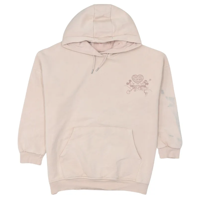 Disney 90's Mickey & Minnie Mouse Pullover Hoodie XSmall Pink sold by Vintage Club