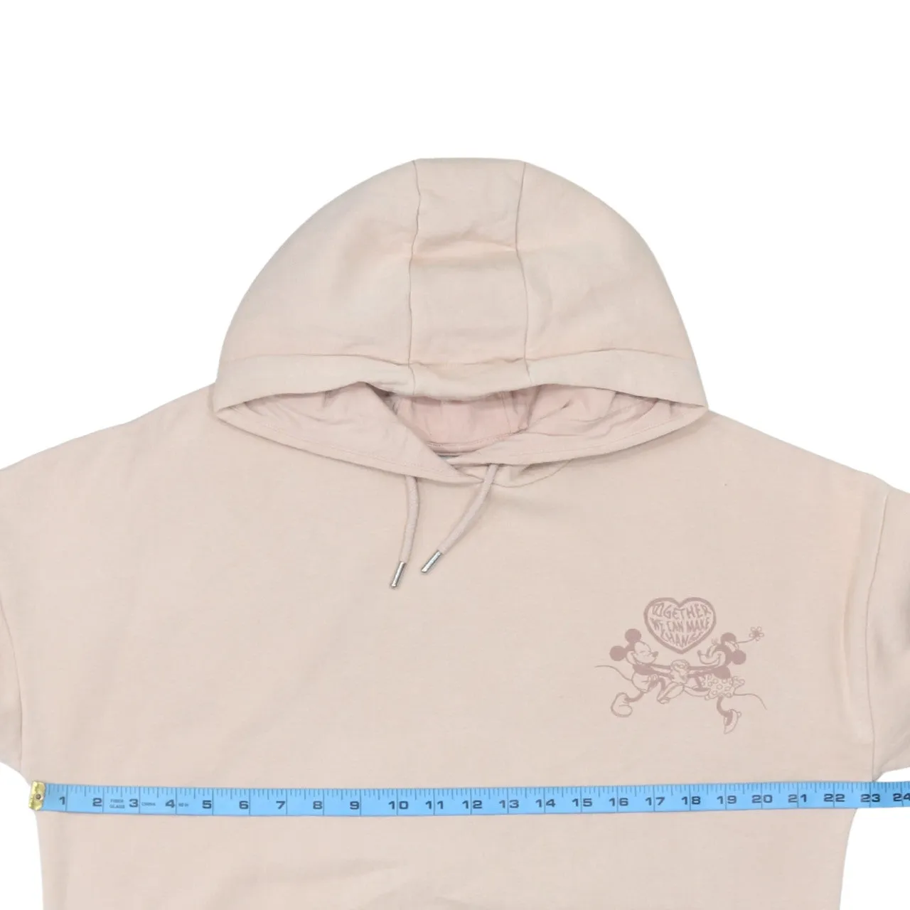 Disney 90's Mickey & Minnie Mouse Pullover Hoodie XSmall Pink sold by Vintage Club product image thumbnail 5