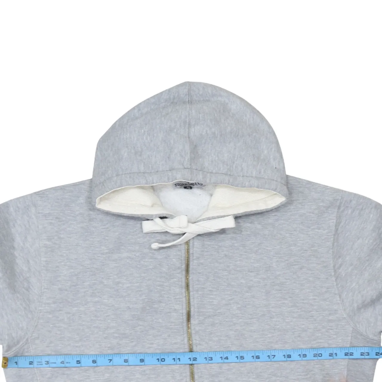 Stone Island 90's Plain Full Zip Up Hoodie XLarge Grey sold by Vintage Club product image thumbnail 5
