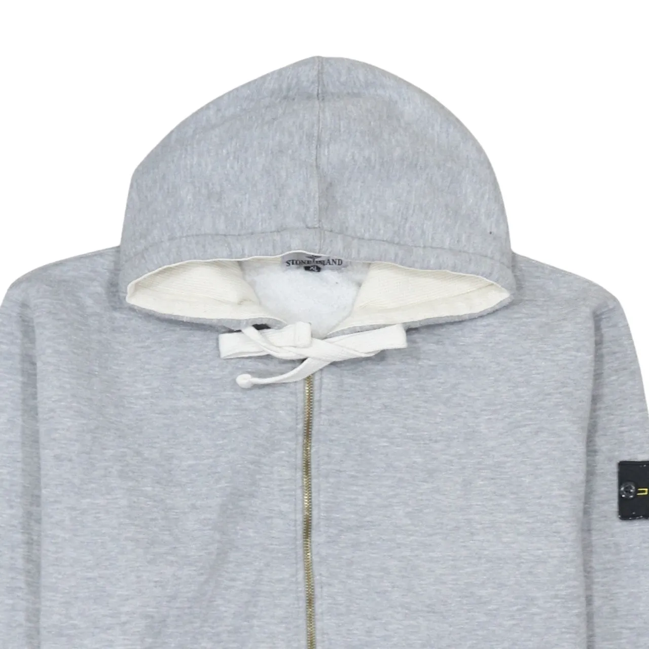 Stone Island 90's Plain Full Zip Up Hoodie XLarge Grey sold by Vintage Club product image thumbnail 3