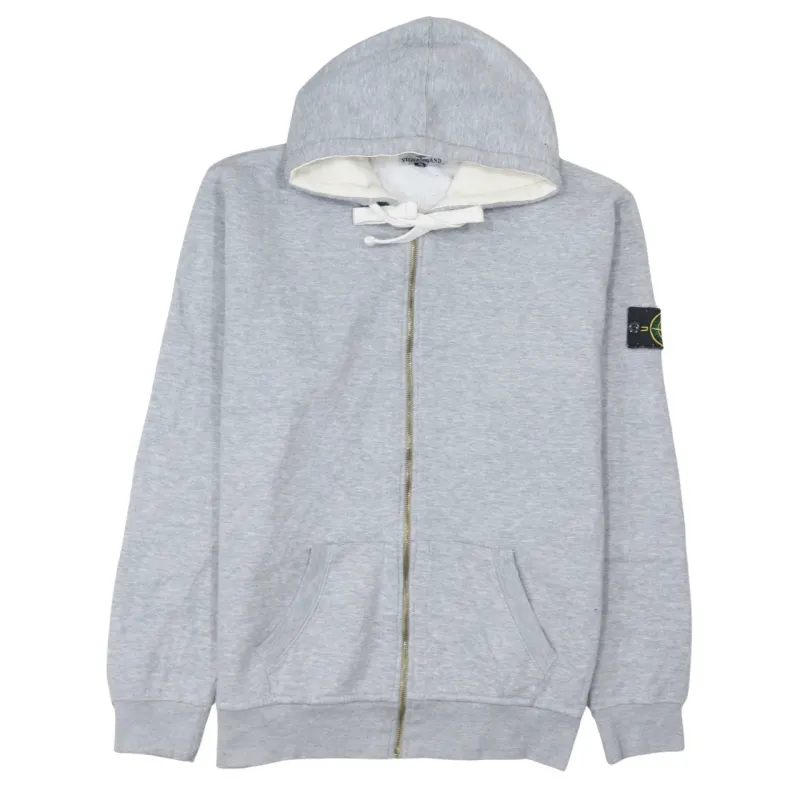 Stone Island 90's Plain Full Zip Up Hoodie XLarge Grey made by Stone Island