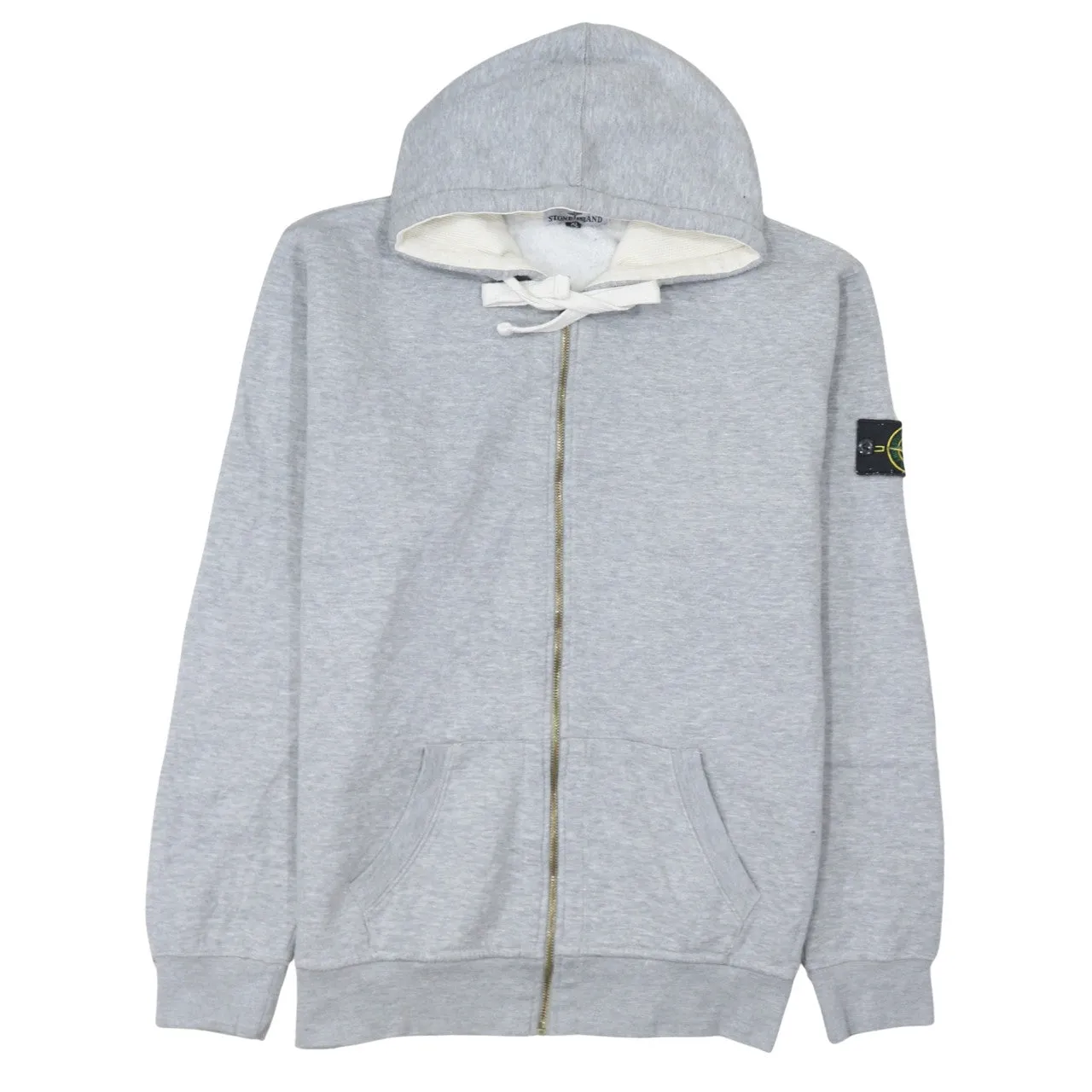Stone Island 90's Plain Full Zip Up Hoodie XLarge Grey sold by Vintage Club
