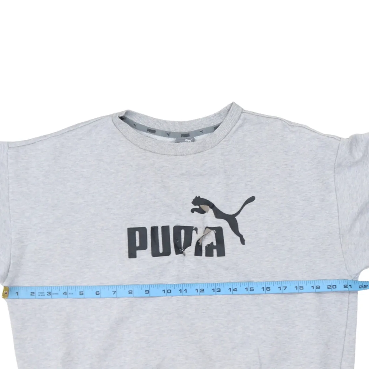 Puma 90's Spellout Crew Neck Sweatshirt Medium Grey sold by Vintage Club product image thumbnail 5