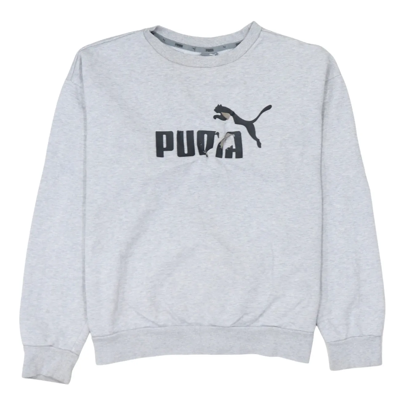 Puma 90's Spellout Crew Neck Sweatshirt Medium Grey sold by Vintage Club
