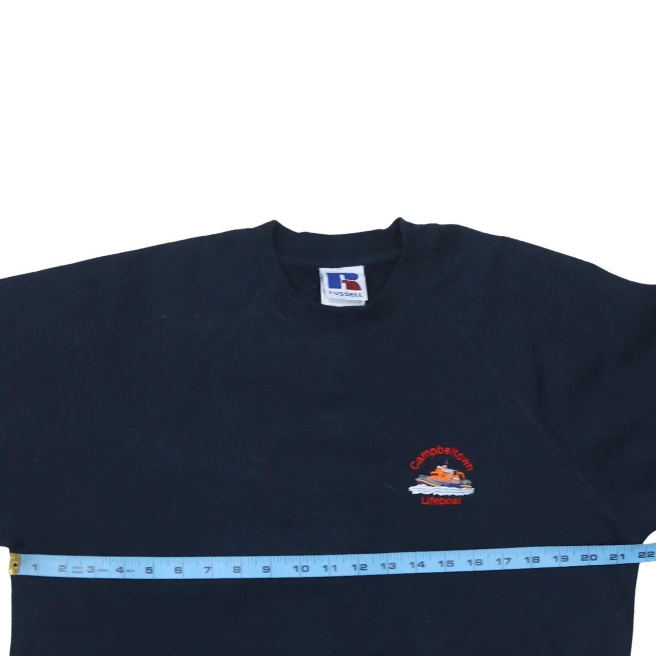 Russell Athletic 90's Lightweight Crew Neck Sweatshirt Medium Navy Blue sold by Vintage Club product image thumbnail 5