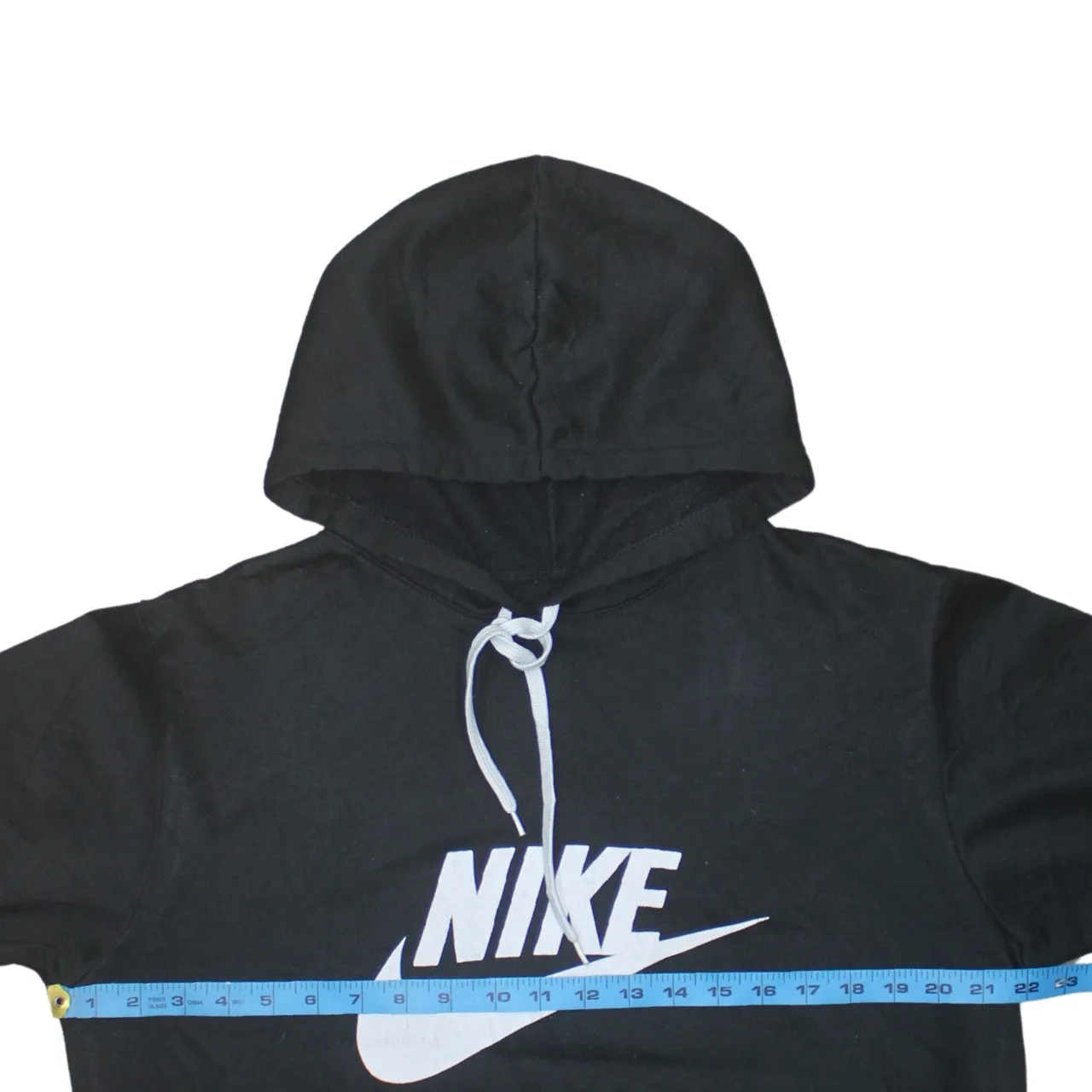 Nike 90's Center Middle Swoosh Pullover Hoodie Medium Black sold by Vintage Club product image thumbnail 5