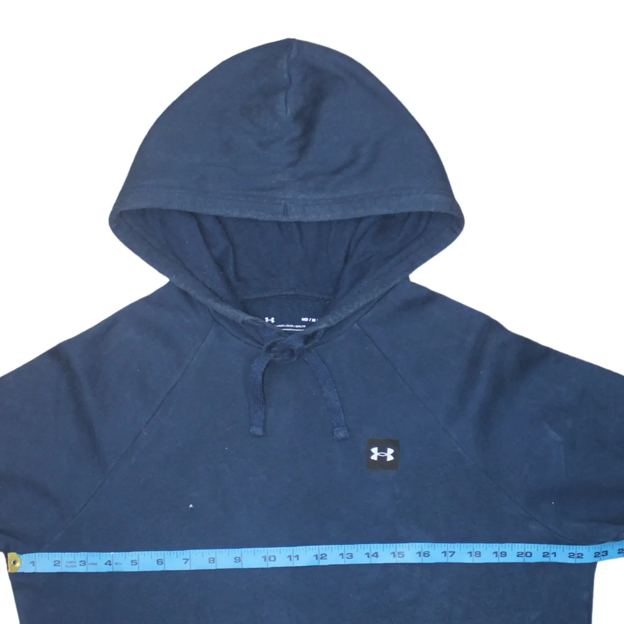 Under Armour 90's Drawstring Pockets Pullover Hoodie Medium Navy Blue sold by Vintage Club product image thumbnail 5
