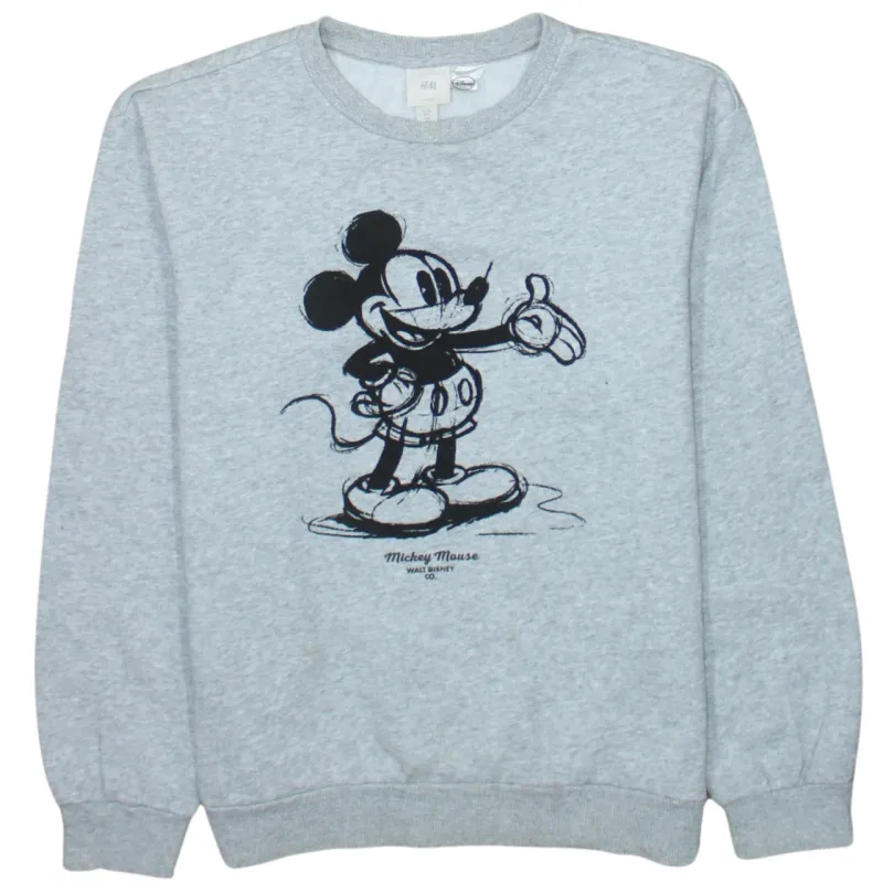 Disney 90's Mickey Mouse Crew Neck Sweatshirt Large Grey sold by Vintage Club