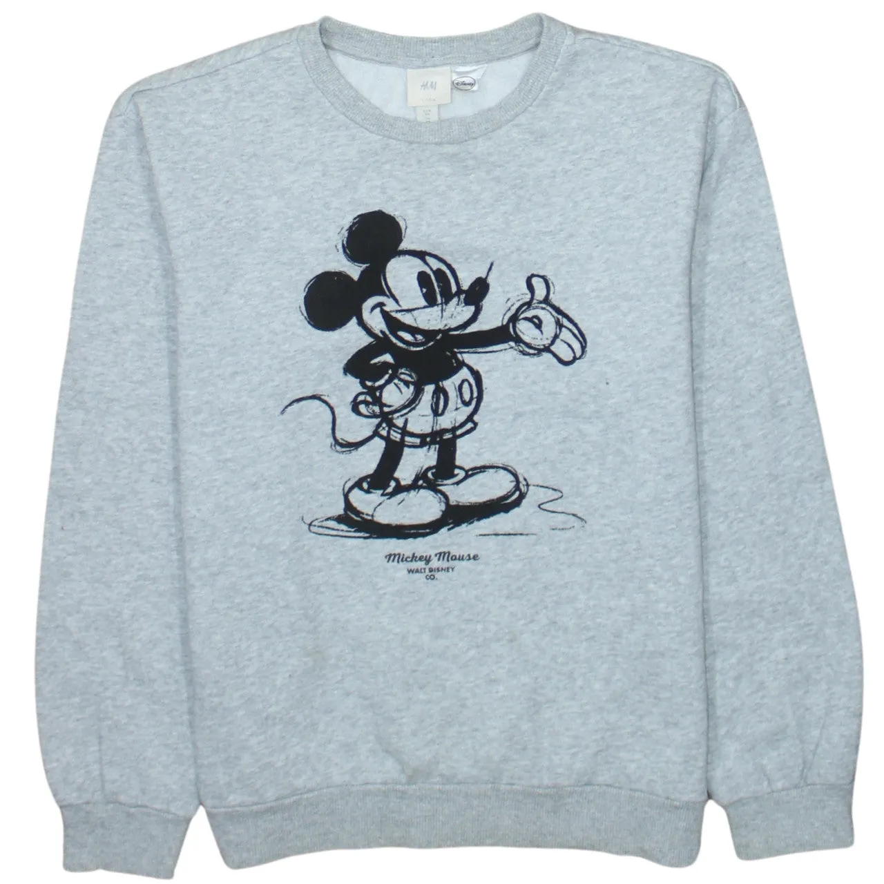 Disney 90's Mickey Mouse Crew Neck Sweatshirt Large Grey sold by Vintage Club