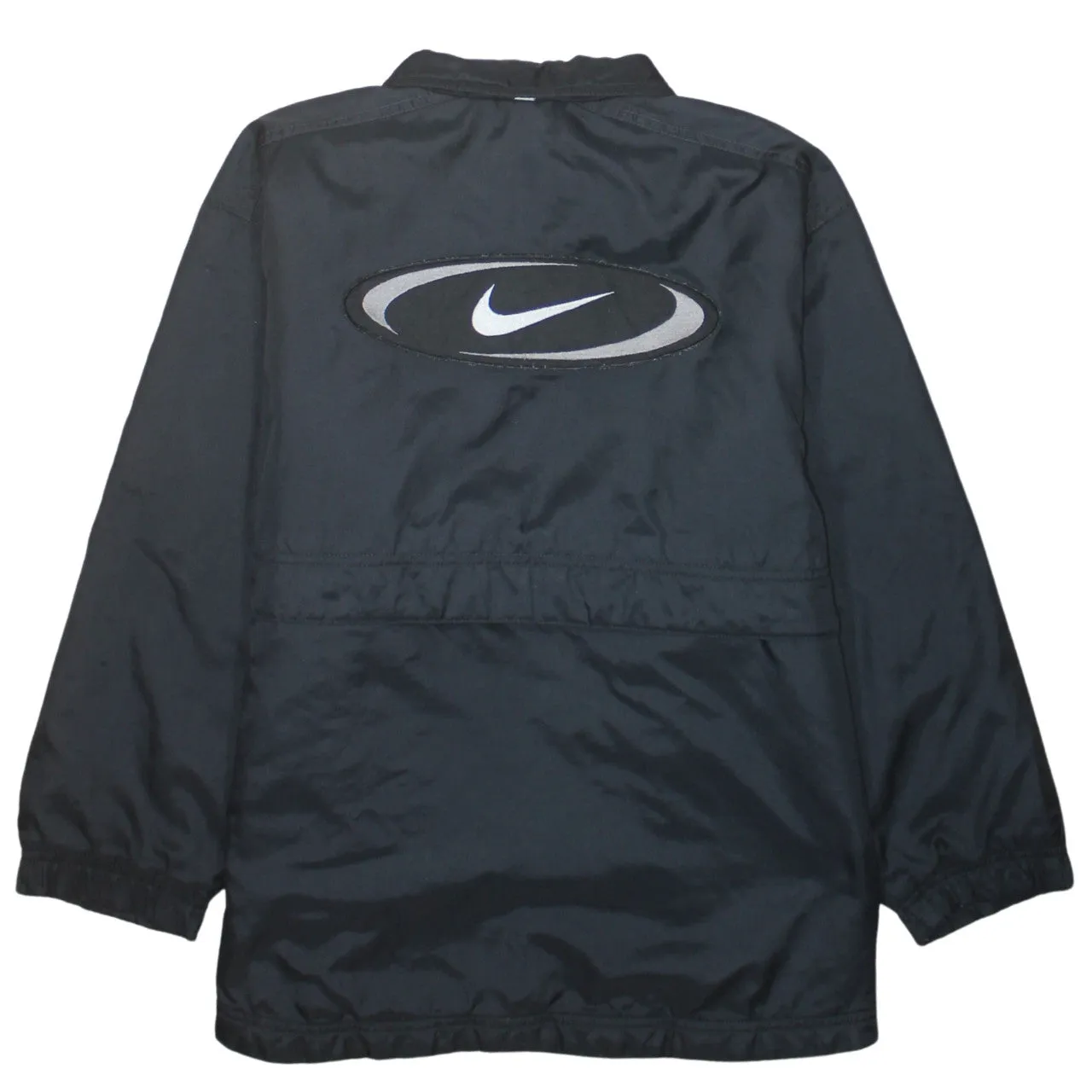 Nike 90's Swoosh Full Zip Up Windbreaker Medium Black sold by Vintage Club product image thumbnail 2