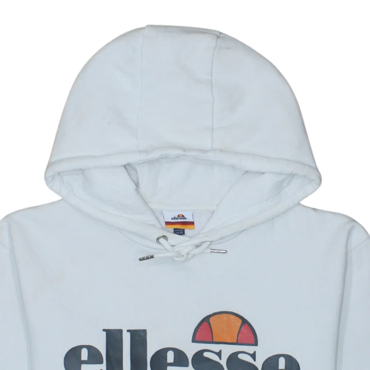 Ellesse 90's Spellout Pullover Hoodie Medium White sold by Vintage Club product image thumbnail 3