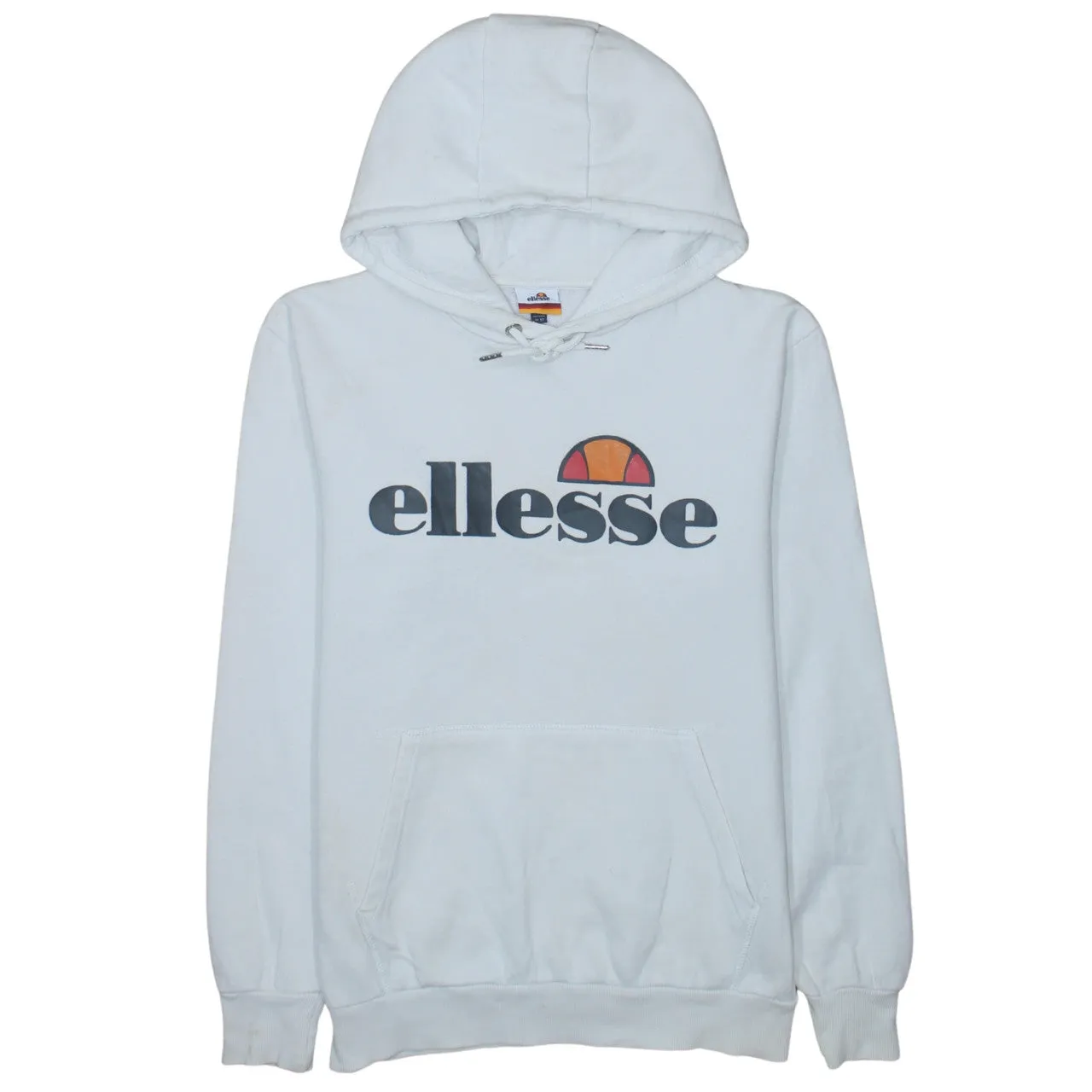 Ellesse 90's Spellout Pullover Hoodie Medium White sold by Vintage Club