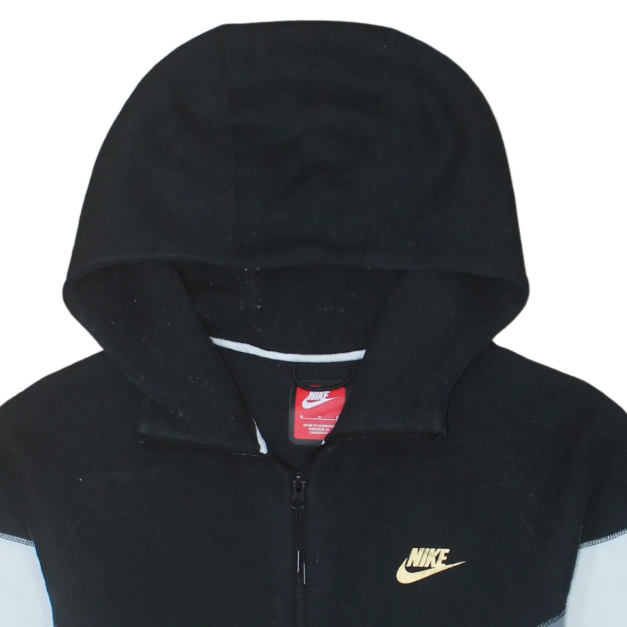 Nike 90's Swoosh Full Zip Up Hoodie Medium Black sold by Vintage Club product image thumbnail 3