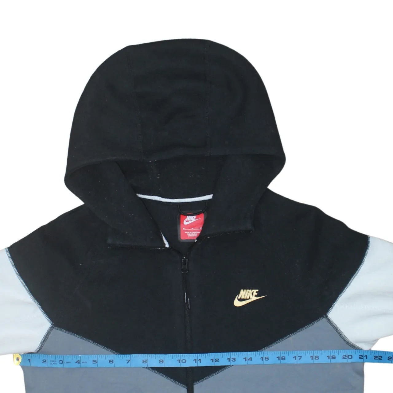 Nike 90's Swoosh Full Zip Up Hoodie Medium Black sold by Vintage Club product image thumbnail 5