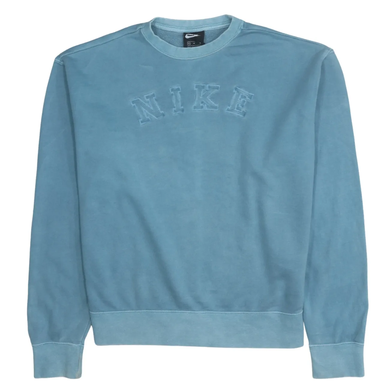 Nike 90's Spellout Crew Neck Sweatshirt Medium Blue sold by Vintage Club